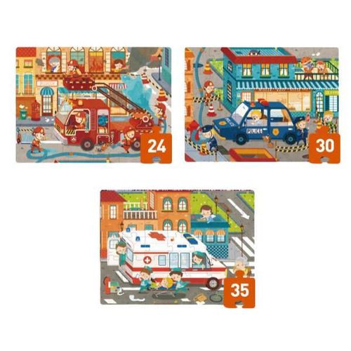 купить Головоломка Mideer MD1478 Puzzle Echipa de Salvare, 3 în 1 (nivelul 3) в Кишинёве 
