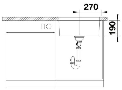 купить Мойка кухонная Blanco Quato 500-U (528230) в Кишинёве 