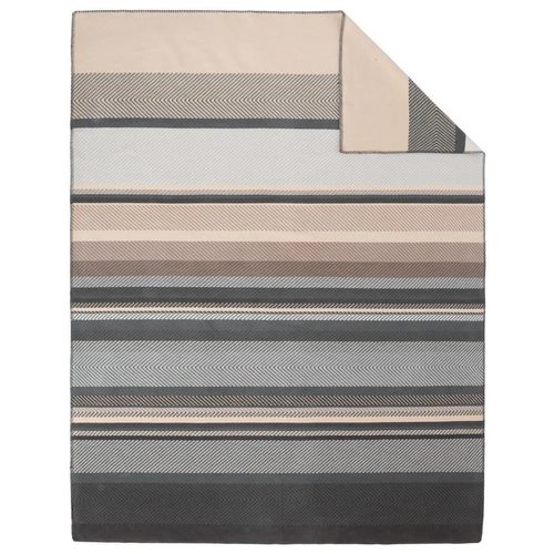 cumpără Textile de casă Ibena 2858/380 Jacquard Decke Brandon GOTS Grey/beige în Chișinău 