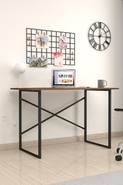 купить Офисный стол Fabulous 60x120 (Walnut/Black) в Кишинёве 