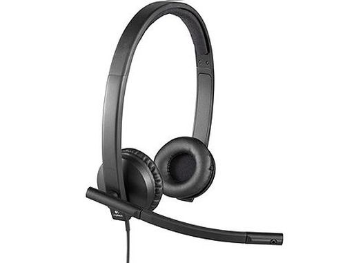 cumpără Logitech Headset USB Stereo H570e Black, Headset: 31.5Hz-20kHz, Microphone: 100Hz-18kHz, 2.5m cable, 981-000575 (casti cu microfon/наушники с микрофоном) în Chișinău 