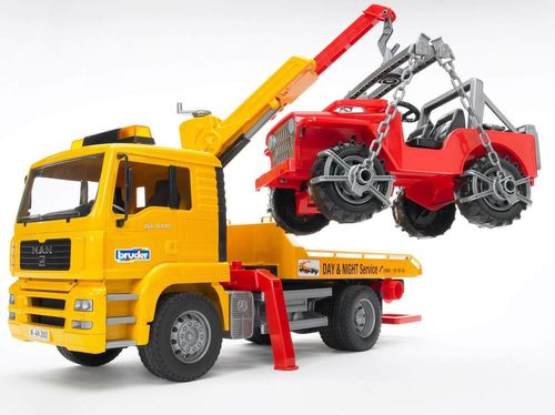 купить Машина Bruder 2750 Evacuator MAN si masina de teren, 43249 в Кишинёве 