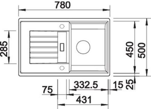 купить Мойка кухонная Blanco Zia 45 (527383) в Кишинёве 