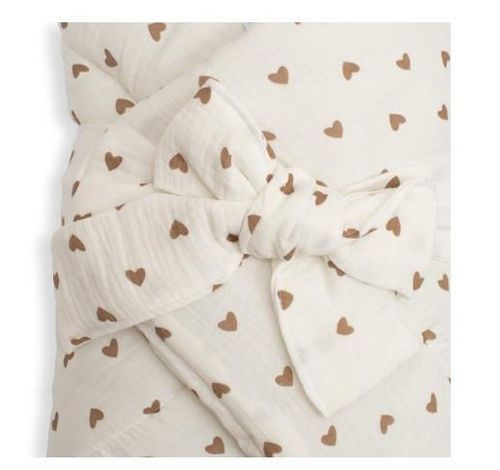 cumpără Lenjerie de pat pentru copii New Baby 58705 Одеяло-конверт хлопок lace-up Hearts în Chișinău 