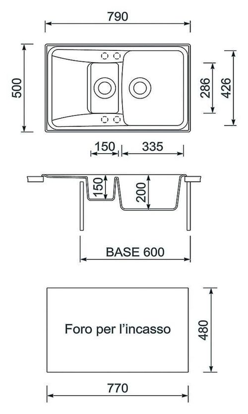 купить Мойка кухонная Plados HR6150 ROXANA Ultrametal в Кишинёве 