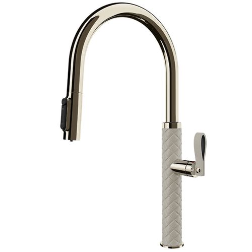 купить Смеситель кухонный Gessi 60934-433 Crème/Nickel PVD в Кишинёве 