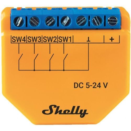 cumpără Întrerupător electric Shelly Plus i4 DC (3800235265543) în Chișinău 