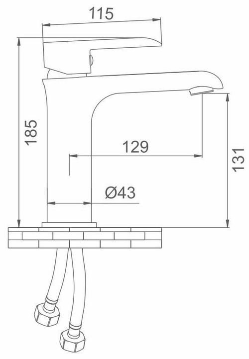 cumpără Baterie lavoar Mat|eco Neve хром латунь în Chișinău 
