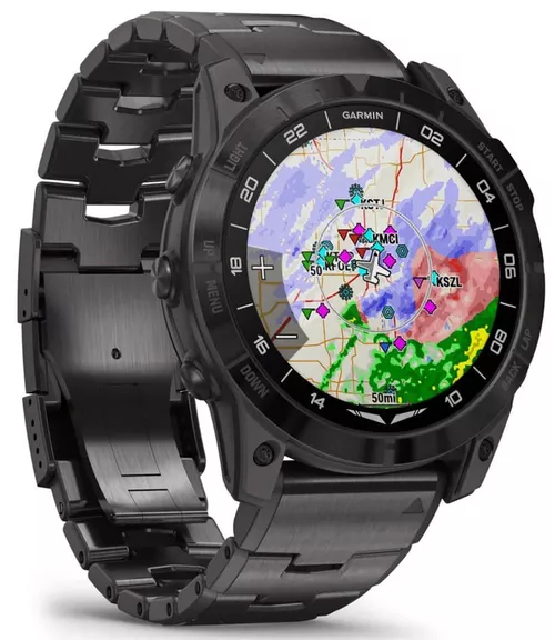 cumpără Ceas inteligent Garmin D2™ Mach 1 Pro, Aviator Smartwatch with Vented Titanium Bracelet (010-02804-81) în Chișinău 