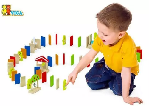 купить Настольная игра Viga 51620 Настольная игра: Домино, 116 фишек. в Кишинёве 