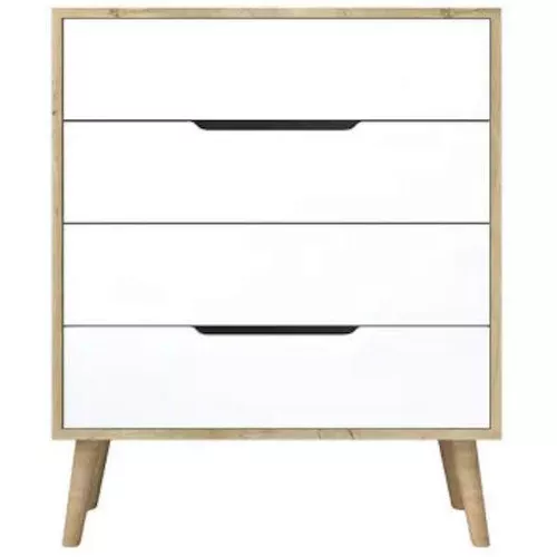 cumpără Comodă Trendy Flora-Sapphire Oak, White, 78x95x45cm (GTR008147) în Chișinău 