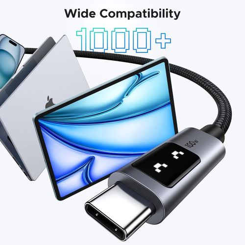 cumpără Cablu telefon mobil Ugreen 35501 Type-C to Type-C 5A 100W Braided Cable 1M în Chișinău 