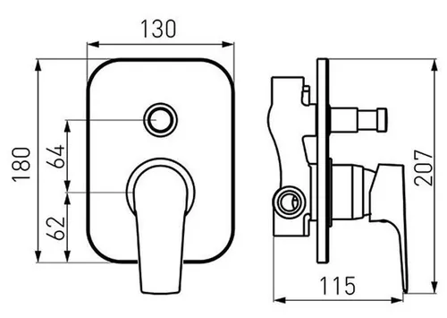 купить Смеситель для душа Ferro TIGA BTG7PVL в Кишинёве 