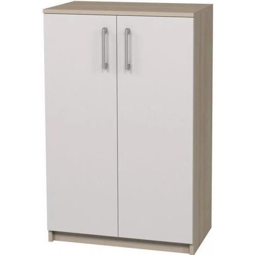 купить Офисный шкаф Tisam Тумба закрытая с двумя дверцами 702х405х1106, Бук Артизан/Светло-серый (7713) в Кишинёве 