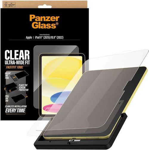 cumpără Sticlă de protecție pentru tabletă PanzerGlass iPad 11" (2025), 10.9" (2022), Ultra-Wide Fit w. Fastfit tool (PG_PG42036) în Chișinău 