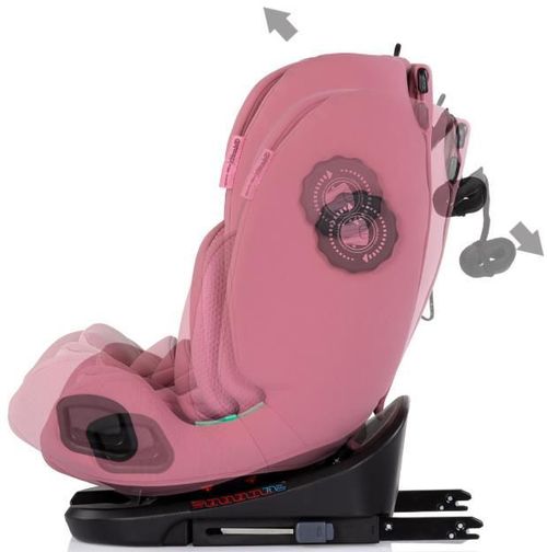 cumpără Scaun auto Chipolino STKTHG02605PP I-Size 40-150cm Isofix 360 Techno iGrow powder pink în Chișinău 