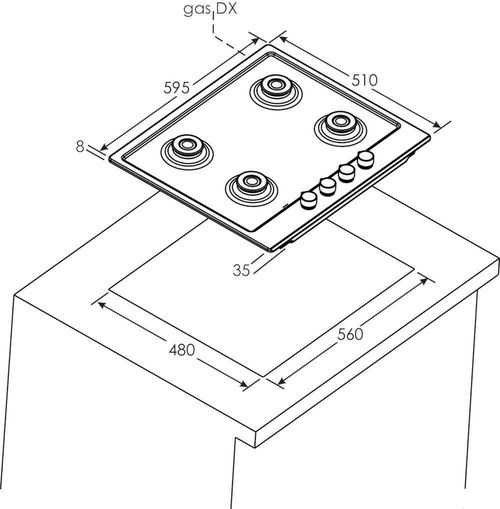 cumpără Plită încorporabilă pe gaz Candy CHG6D4WGTGH în Chișinău 
