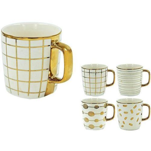 купить Чашка Promstore 01244 Чашка 500ml белая с золотым рисунком в Кишинёве 