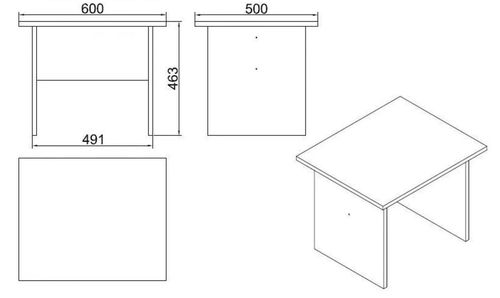 cumpără Măsuţă cafea Trendy VO2-W 60x46x50cm în Chișinău 