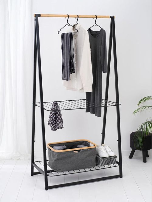 cumpără Coș pentru rufe Brabantia 23 27 25 Linn 40L, Pepper Black, Foldable în Chișinău 