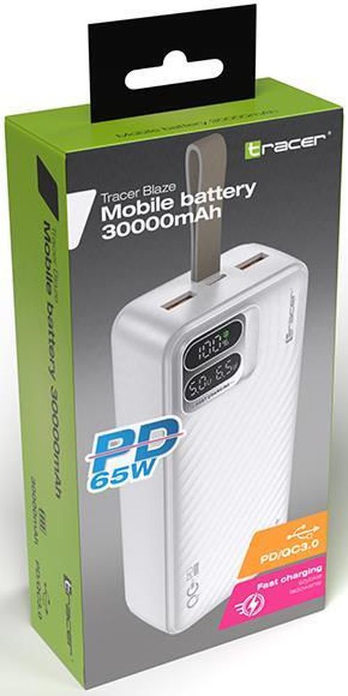 купить Аккумулятор внешний USB (Powerbank) Tracer BLAZE 30000mAh 65W WH в Кишинёве 