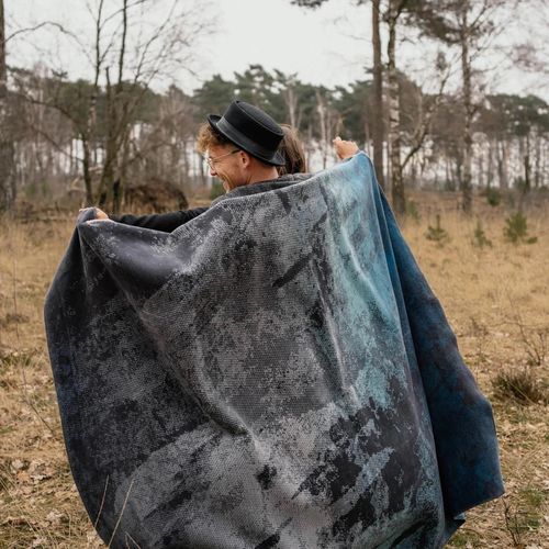 cumpără Textile de casă Ibena 2721/680 Jacquard Decke Rockhampton Dark grey/petrol în Chișinău 