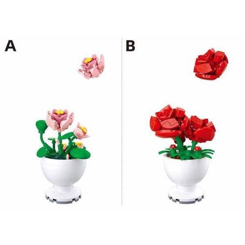 купить Конструктор Sluban B1077 Set de construcție Floare în ghiveci, 6 modele в Кишинёве 