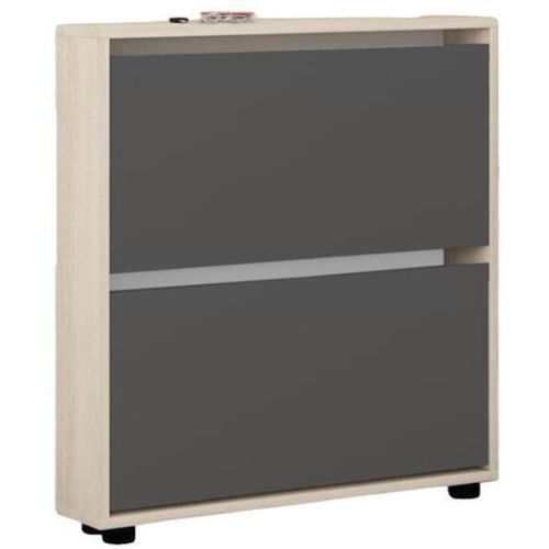 cumpără Raft pentru încălțăminte Mobildor-Lux Leo Slim 100x16x86H cm Sonoma/Anthracite în Chișinău 