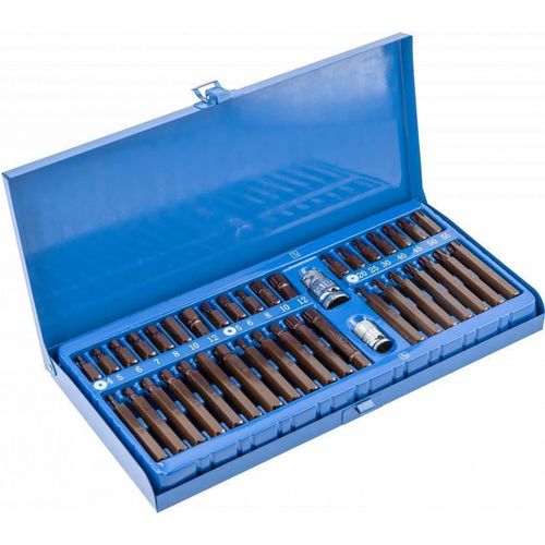 купить Набор головок, бит, насадок Hoegert HT1S405 вставки (биты) TORX, HEX, SPLINE 10 мм, 40 предм. S2 в Кишинёве 