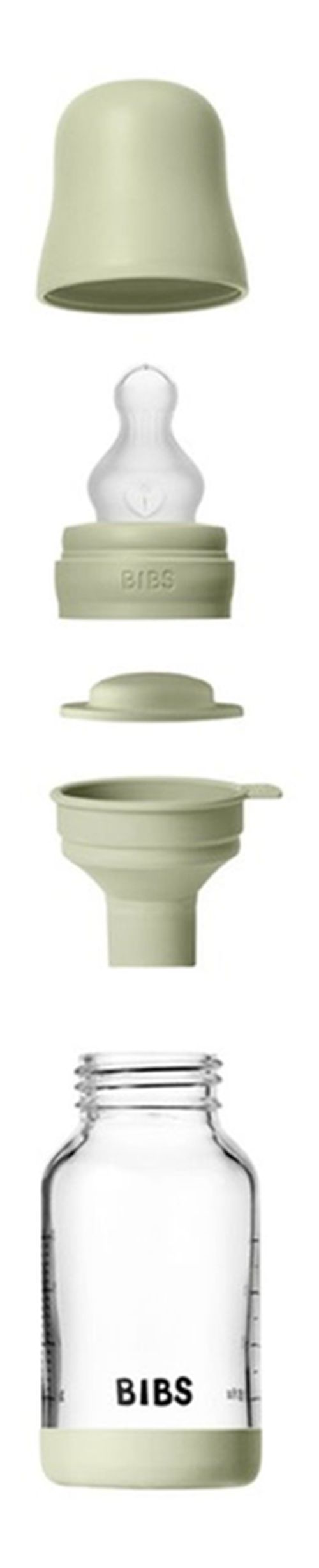 купить Поильник BIBS 50191250 Biberon din sticla anticolici Sage cu tetina din silicon 0+ luni, 120ml в Кишинёве 