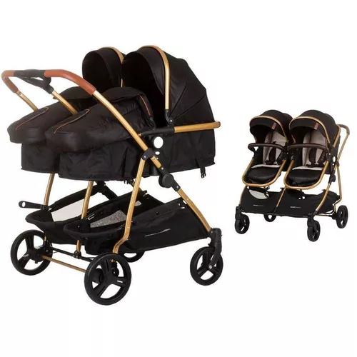 купить Детская коляска Chipolino Kbds02401og Duo Smart Obsidian / Gold в Кишинёве 