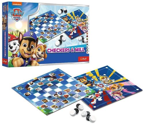 купить Настольная игра Trefl 02860 Game Checkers and Mill Paw Patrol в Кишинёве 