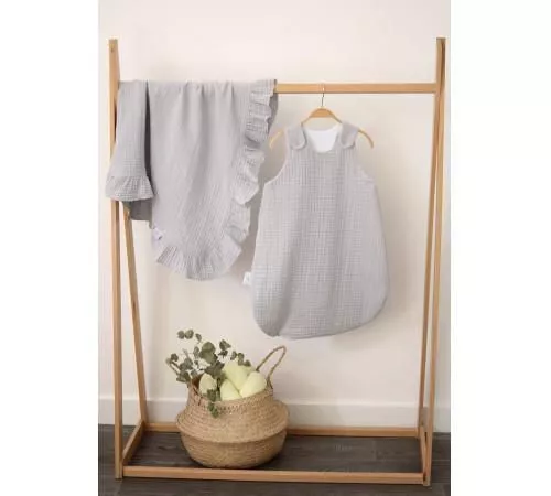 cumpără Lenjerie de pat pentru copii Veres 125.10.01 cпальник муслин серый (0-9мес.) în Chișinău 