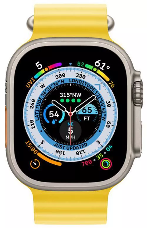 купить Смарт часы Apple Watch Ultra GPS/Cellular Titanium 49mm Yellow Ocean MNHG3 в Кишинёве 