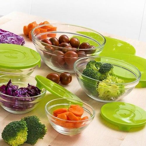купить Контейнер для хранения пищи Excellent Houseware 18434 Набор емкостей стеклянных 5шт в Кишинёве 