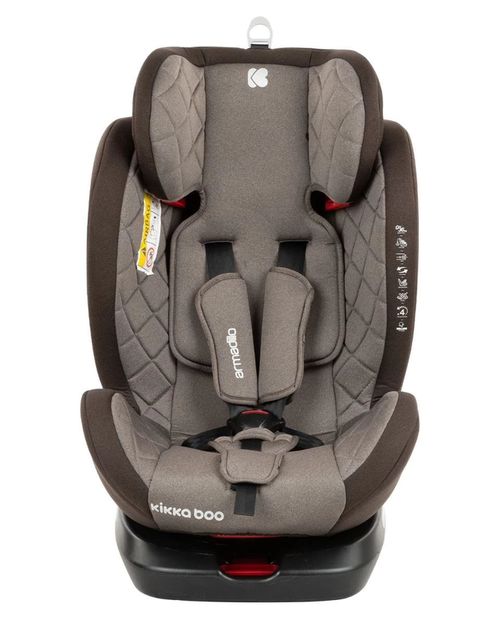 Поворотное автокресло с isofix KikkaBoo Armadillo Beige (0-36 кг) 