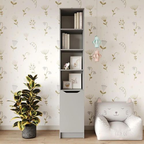 купить Шкаф детский MebelStar LILU 1D 40x40x210 Grey (MBS-1398) в Кишинёве 