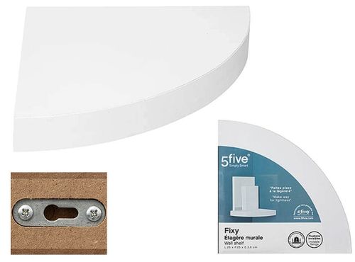 cumpără Raft decorativ 5five 55783 Raft de colt Fixy 25x25x3.8cm, alb în Chișinău 