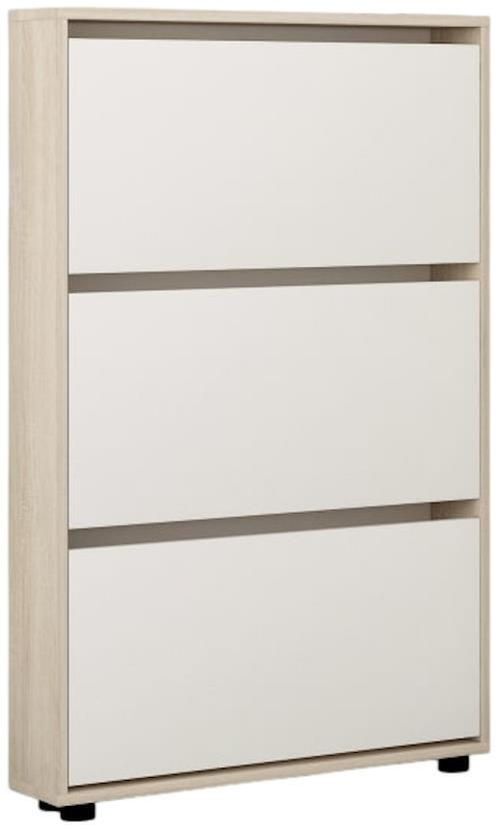 cumpără Raft pentru încălțăminte Mobildor-Lux Leo Slim 50x16x125H cm Sonoma/White în Chișinău 