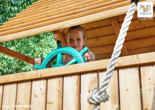 купить Детская площадка Fungoo Maxi Set JOYFUL CASTEL (My_Space_XL Fortress Toybox Rainbow) teak painted в Кишинёве 