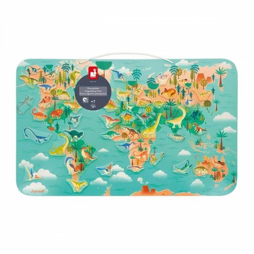 cumpără Tablă dezvoltare Janod J05836 Magnetic world map Dinosaur planisphere în Chișinău 