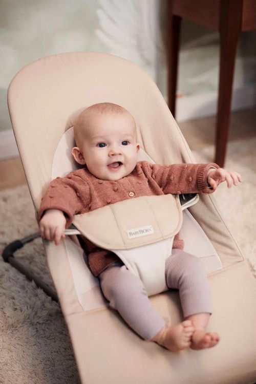 купить Детское кресло-качалка BabyBjorn 005226A Balance Soft Woven, Khaki/Beige в Кишинёве 