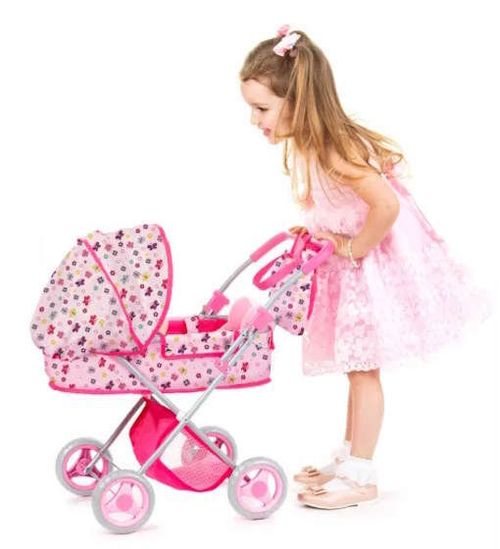 купить Кукла Chipolino Коляска для кукол Dora butterflies KZKDR02401BU в Кишинёве 