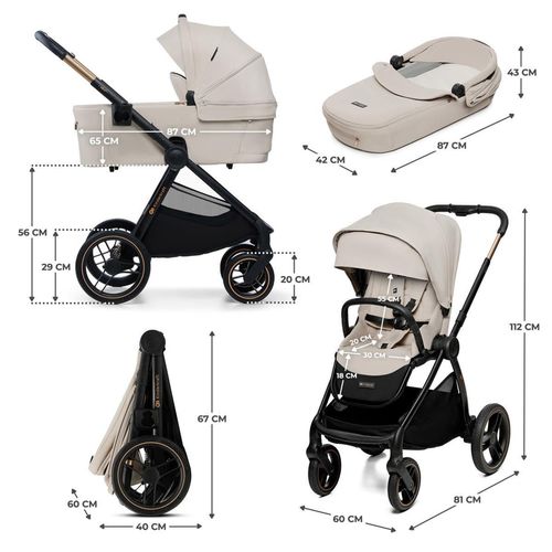 cumpără Сărucior pentru copii KinderKraft 2in1 Nea 2 KSNEA002BEG2000 Soft Beige în Chișinău 