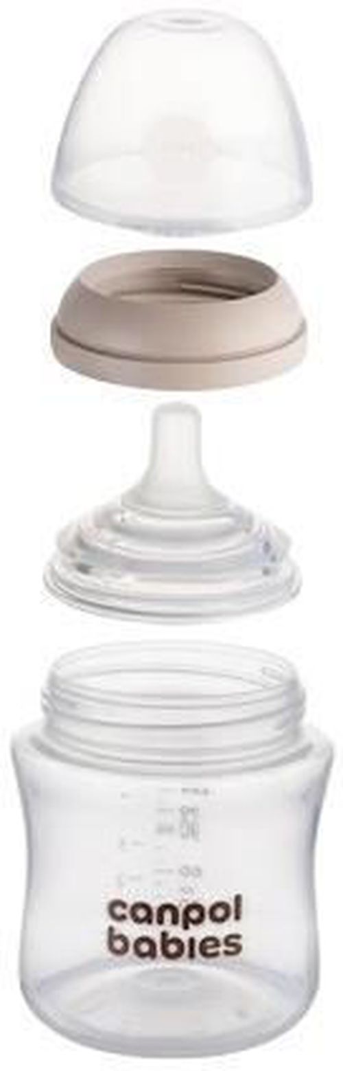 купить Поильник Canpol 35/400 Бутылочка естественной формы с двухзонной соской 150мл в Кишинёве 