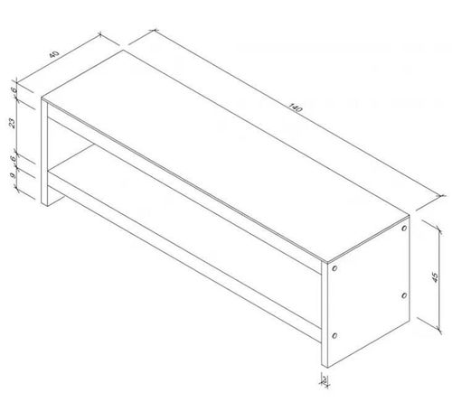 cumpără Comodă TV Trendy TV300 140x45x40cm în Chișinău 