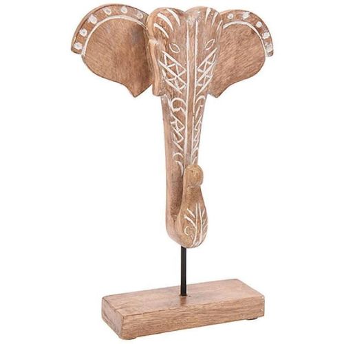 купить Декор Promstore 24712 Suvenir Cap de elefant 22x6x30cm, din lemn de mango в Кишинёве 
