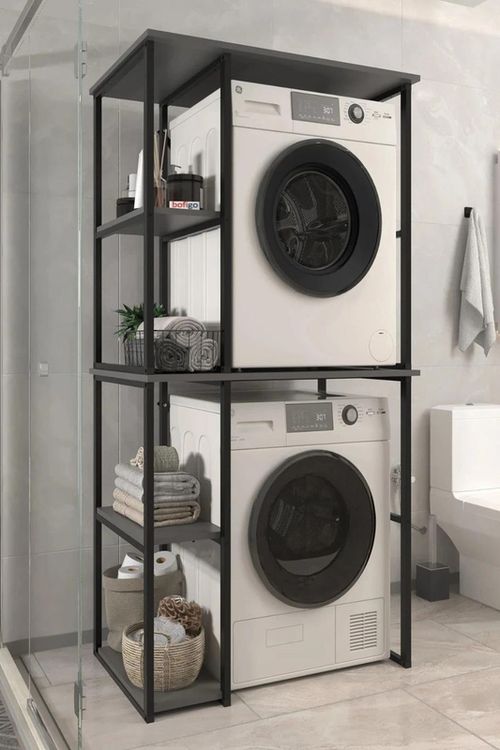 cumpără Accesoriu pentru baie Bofigo Стеллаж для стиральной машины 12-38-08 Anthracite în Chișinău 