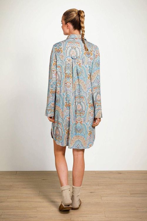 купить Домашний текстиль Pip Studio 51.503.678 Daaltje Long Sleeve Nightdress Jabali Blue S Blue в Кишинёве 
