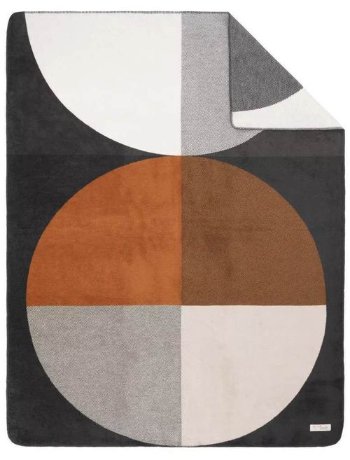 купить Домашний текстиль s.Oliver 2597/830 Jacquard Decke Dark grey/curry в Кишинёве 